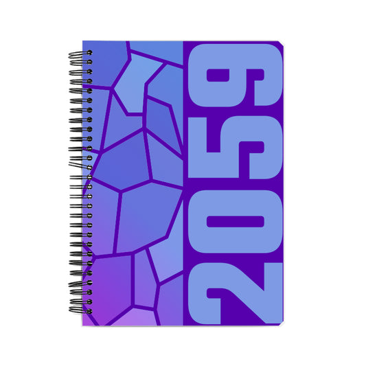 2059 Year Notebook (Purple, A5 Size, 100 Pages, Ruled)