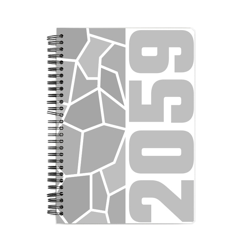 2059 Year Notebook (White, A5 Size, 100 Pages, Ruled)