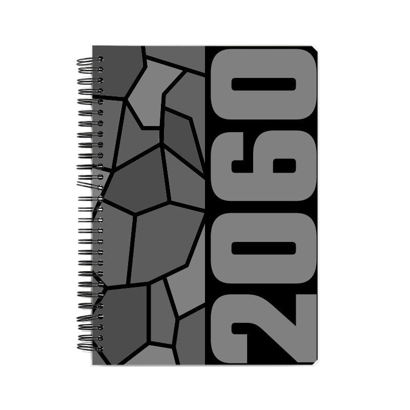 2060 Year Notebook (Black, A5 Size, 100 Pages, Ruled)