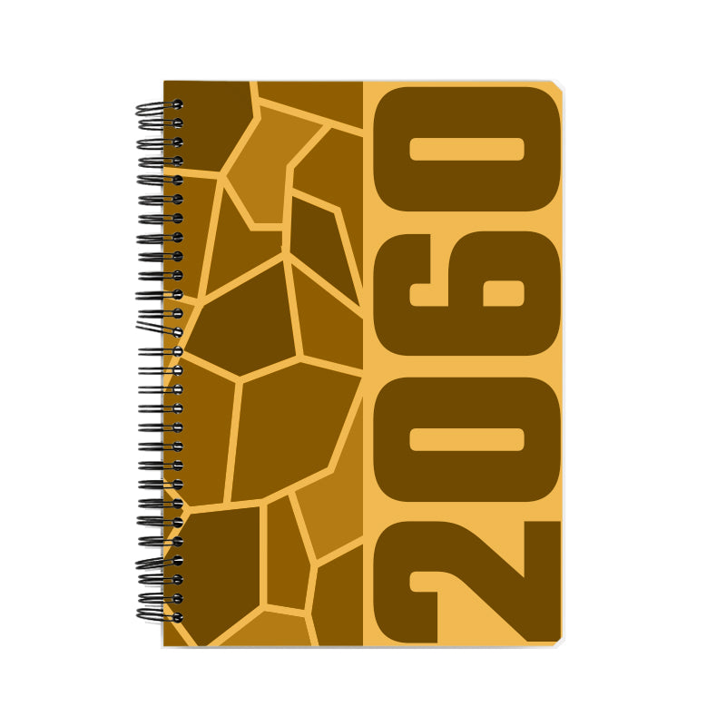 2060 Year Notebook (Golden Yellow, A5 Size, 100 Pages, Ruled)