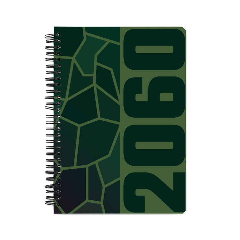 2060 Year Notebook (Olive Green, A5 Size, 100 Pages, Ruled)