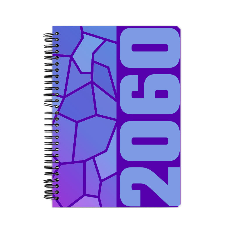 2060 Year Notebook (Purple, A5 Size, 100 Pages, Ruled)