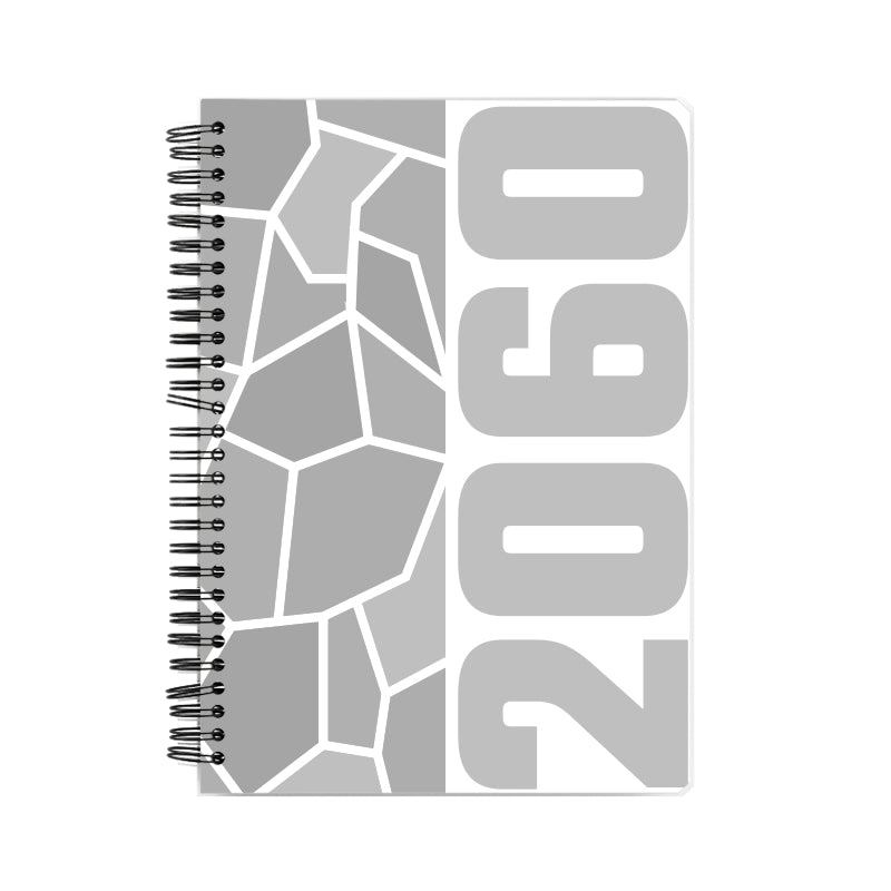 2060 Year Notebook (White, A5 Size, 100 Pages, Ruled)