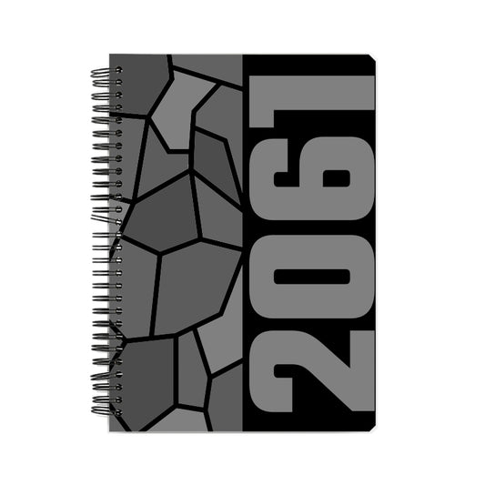 2061 Year Notebook (Black, A5 Size, 100 Pages, Ruled)