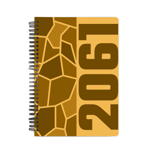 2061 Year Notebook (Golden Yellow, A5 Size, 100 Pages, Ruled)