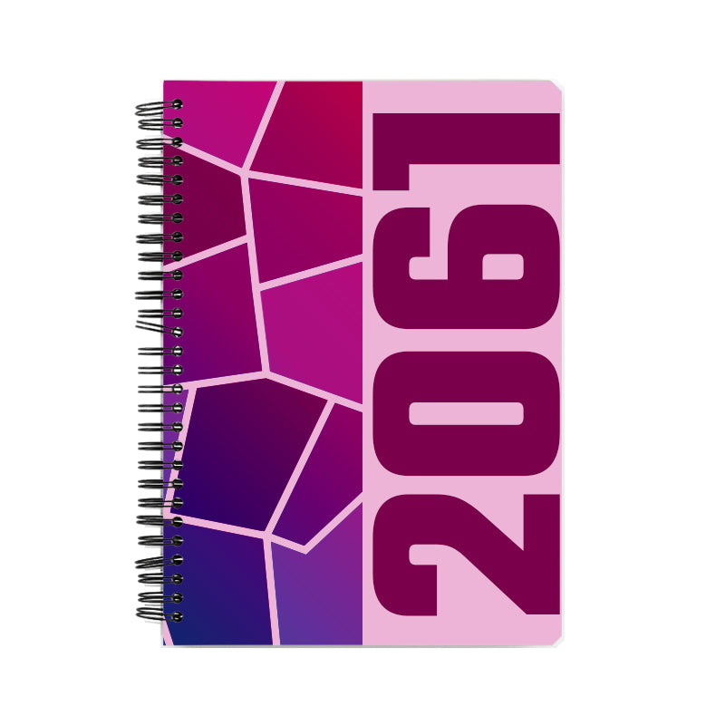 2061 Year Notebook (Light Pink, A5 Size, 100 Pages, Ruled)