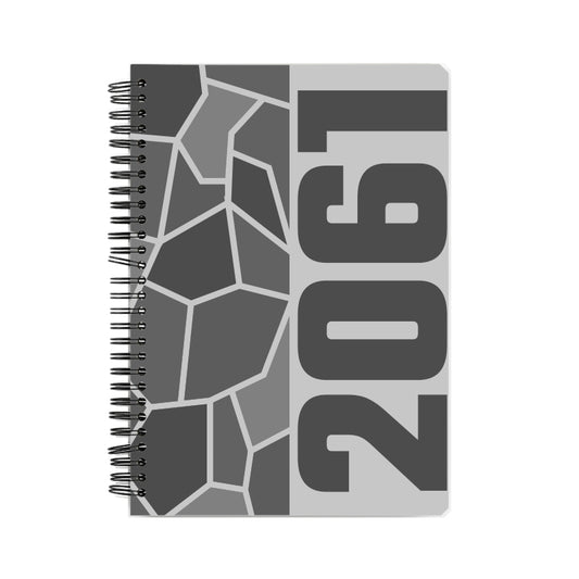 2061 Year Notebook (Melange Grey, A5 Size, 100 Pages, Ruled)