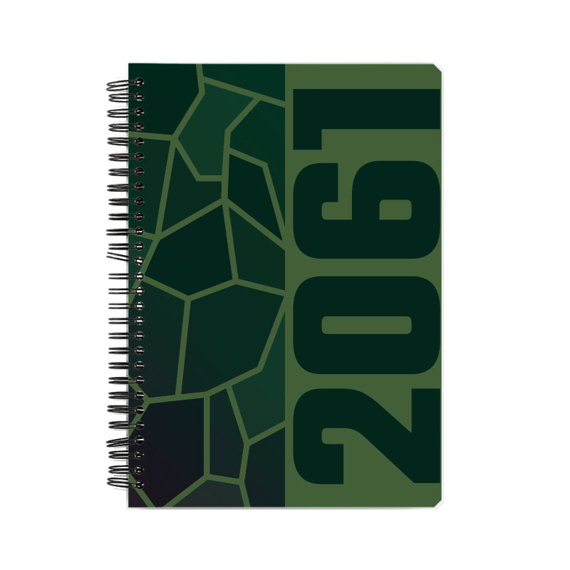 2061 Year Notebook (Olive Green, A5 Size, 100 Pages, Ruled)