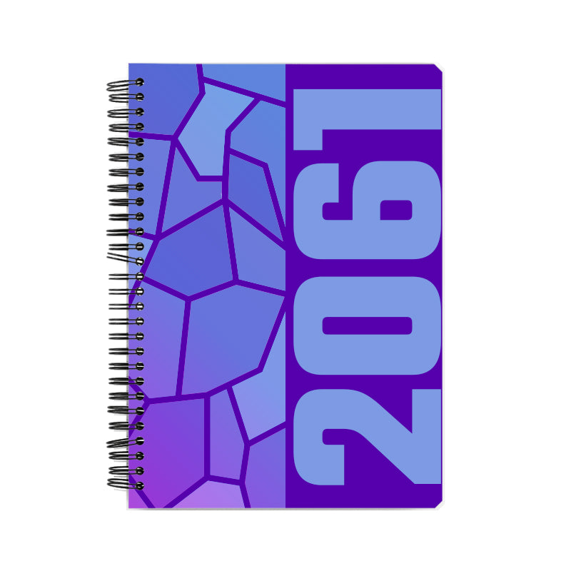 2061 Year Notebook (Purple, A5 Size, 100 Pages, Ruled)