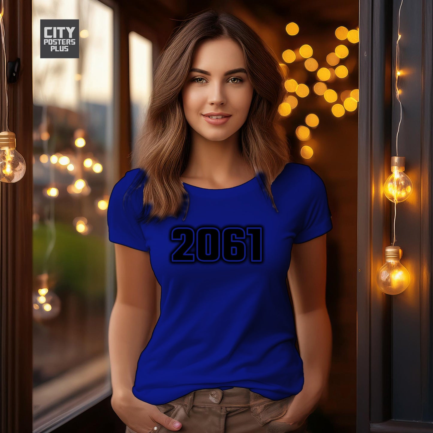 2061 Year Women T-Shirt (Royal Blue)
