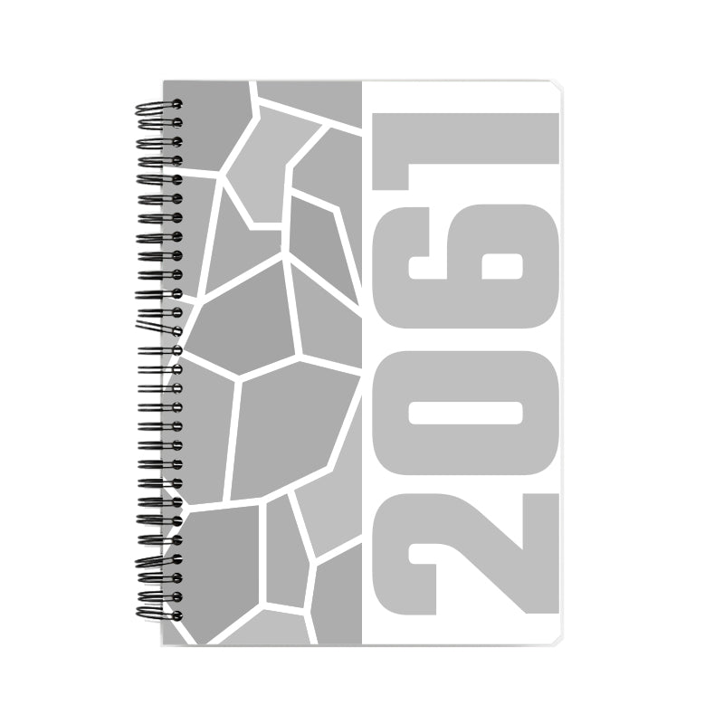 2061 Year Notebook (White, A5 Size, 100 Pages, Ruled)