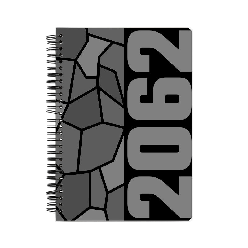 2062 Year Notebook (Black, A5 Size, 100 Pages, Ruled)