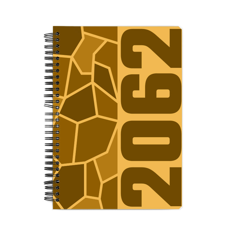 2062 Year Notebook (Golden Yellow, A5 Size, 100 Pages, Ruled)