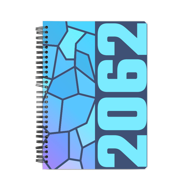 2062 Year Notebook (Navy Blue, A5 Size, 100 Pages, Ruled)