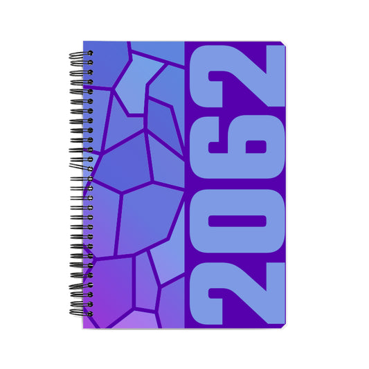 2062 Year Notebook (Purple, A5 Size, 100 Pages, Ruled)