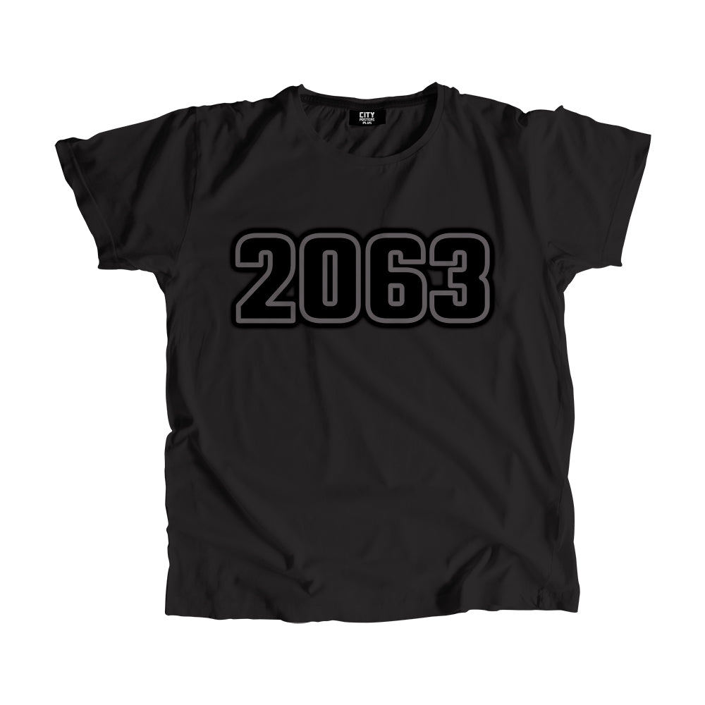 2063 Year Men Unisex T-Shirt (Black)