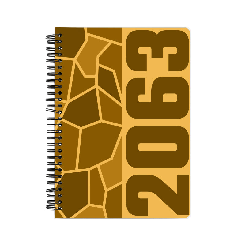 2063 Year Notebook (Golden Yellow, A5 Size, 100 Pages, Ruled)