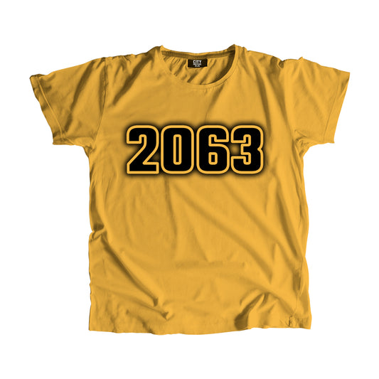 2063 Vintage Heritage Year Men Unisex T-Shirt (Golden Yellow)
