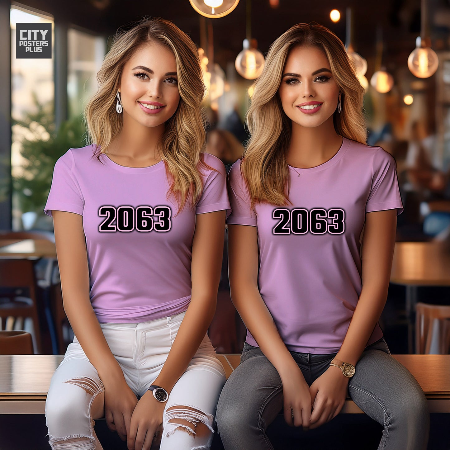 2063 Year Women T-Shirt (Light Pink)