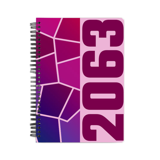 2063 Year Notebook (Light Pink, A5 Size, 100 Pages, Ruled)