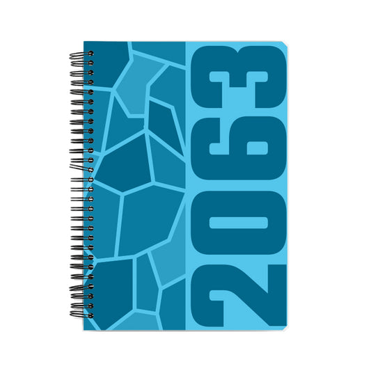 2063 Year Notebook (Sky Blue, A5 Size, 100 Pages, Ruled)