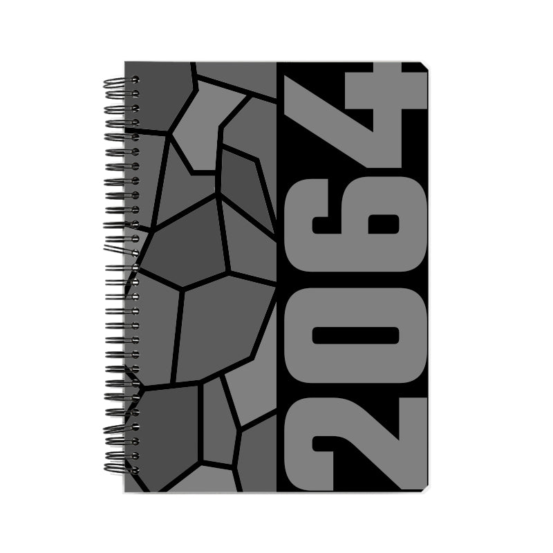 2064 Year Notebook (Black, A5 Size, 100 Pages, Ruled)