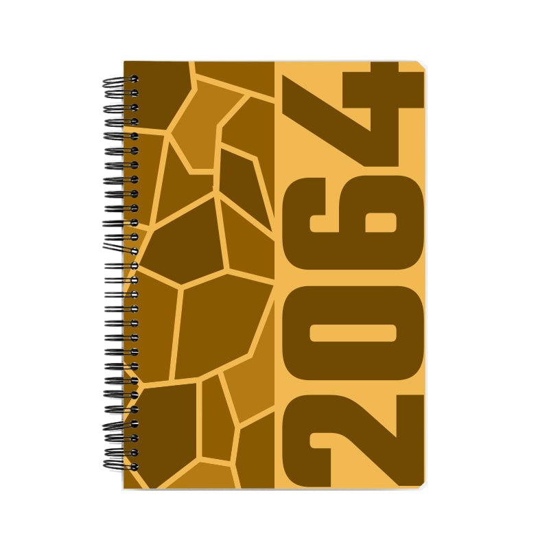 2064 Year Notebook (Golden Yellow, A5 Size, 100 Pages, Ruled)