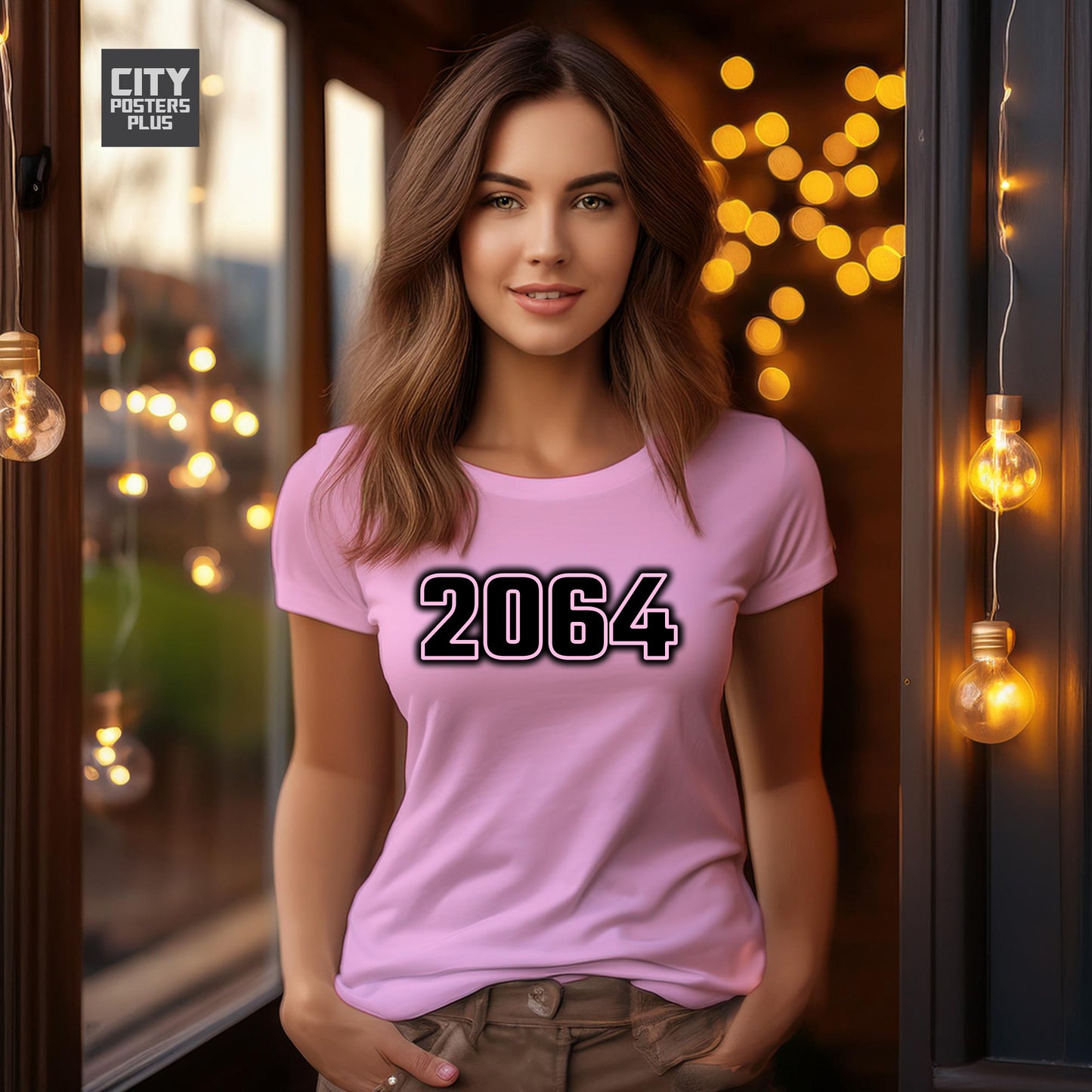 2064 Year Women T-Shirt (Light Pink)