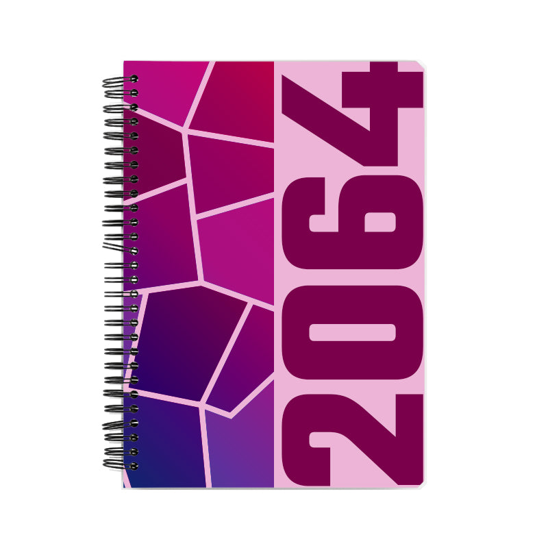 2064 Year Notebook (Light Pink, A5 Size, 100 Pages, Ruled)