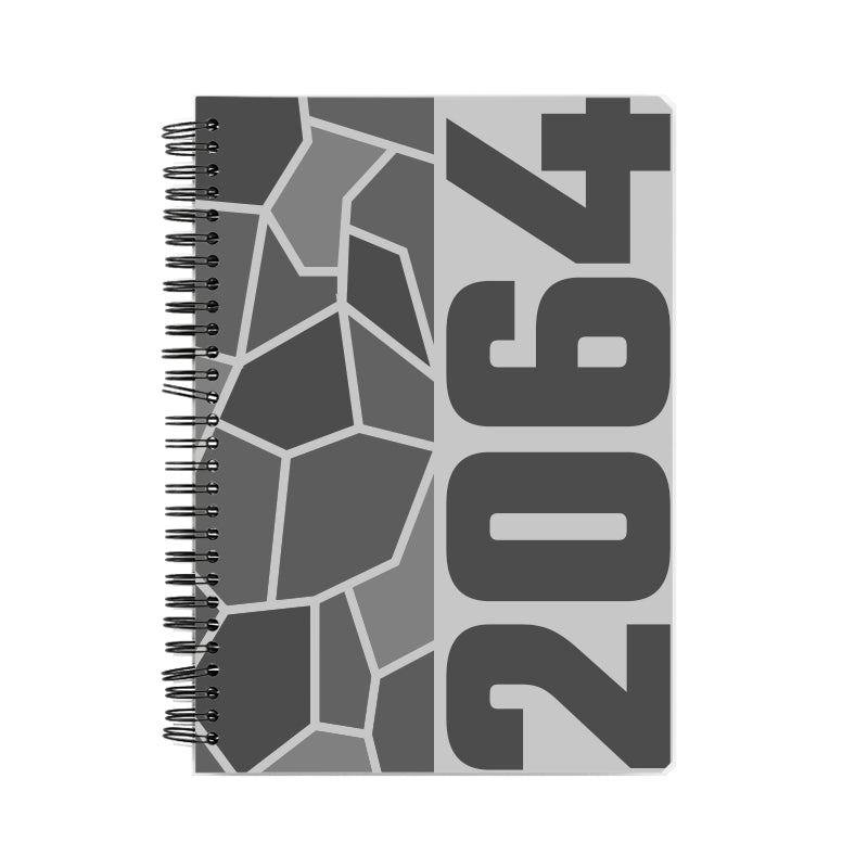 2064 Year Notebook (Melange Grey, A5 Size, 100 Pages, Ruled)