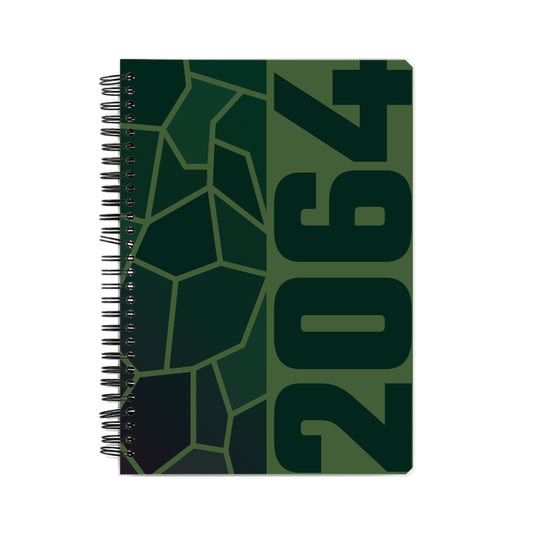 2064 Year Notebook (Olive Green, A5 Size, 100 Pages, Ruled)