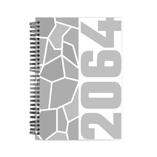 2064 Year Notebook (White, A5 Size, 100 Pages, Ruled)