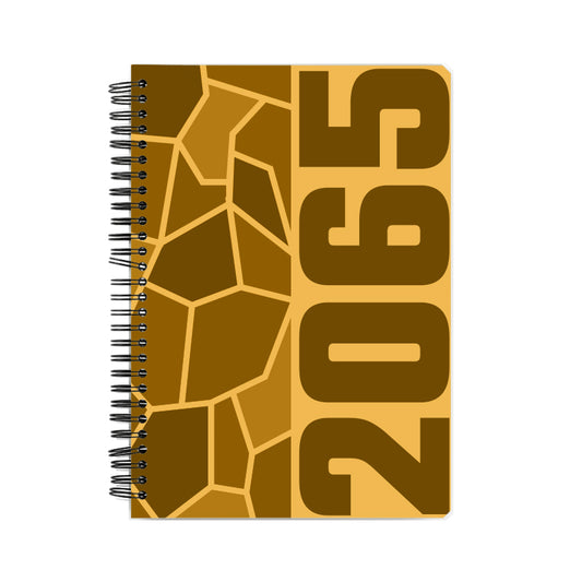 2065 Year Notebook (Golden Yellow, A5 Size, 100 Pages, Ruled)