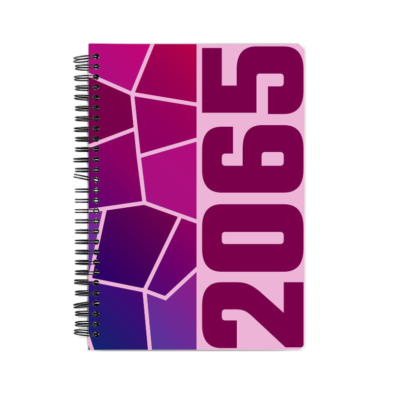 2065 Year Notebook (Light Pink, A5 Size, 100 Pages, Ruled)