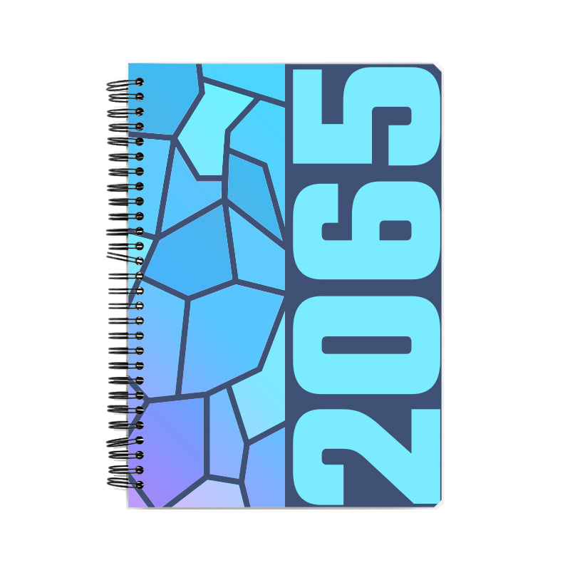 2065 Year Notebook (Navy Blue, A5 Size, 100 Pages, Ruled)