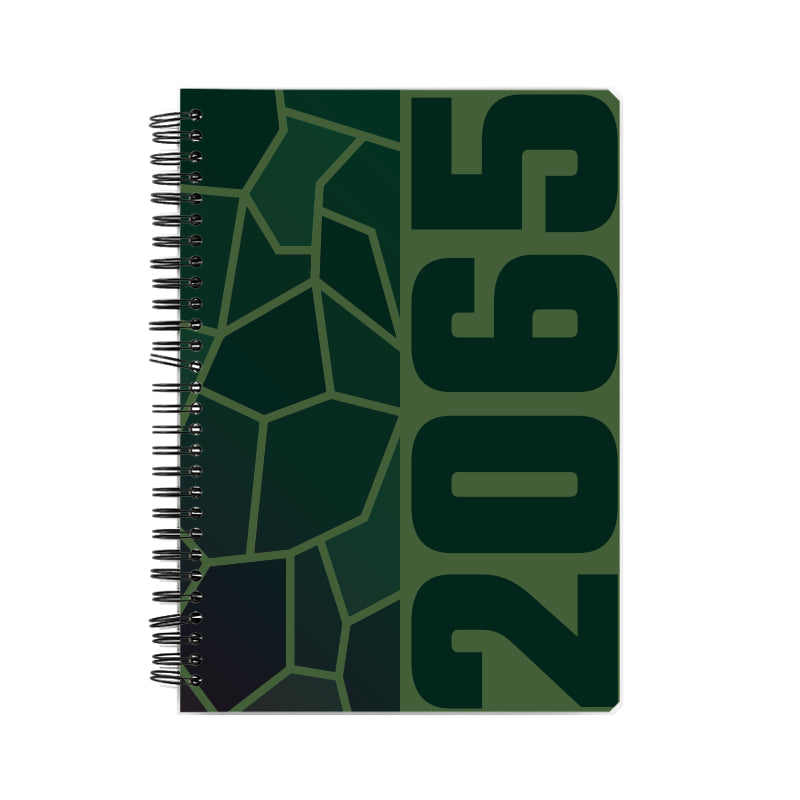 2065 Year Notebook (Olive Green, A5 Size, 100 Pages, Ruled)