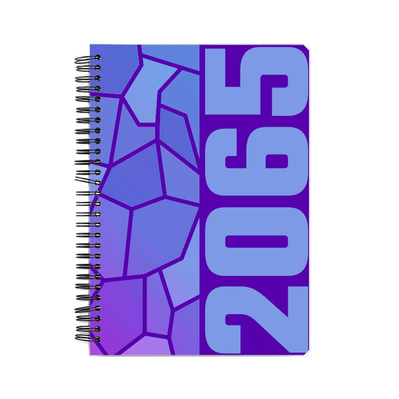 2065 Year Notebook (Purple, A5 Size, 100 Pages, Ruled)