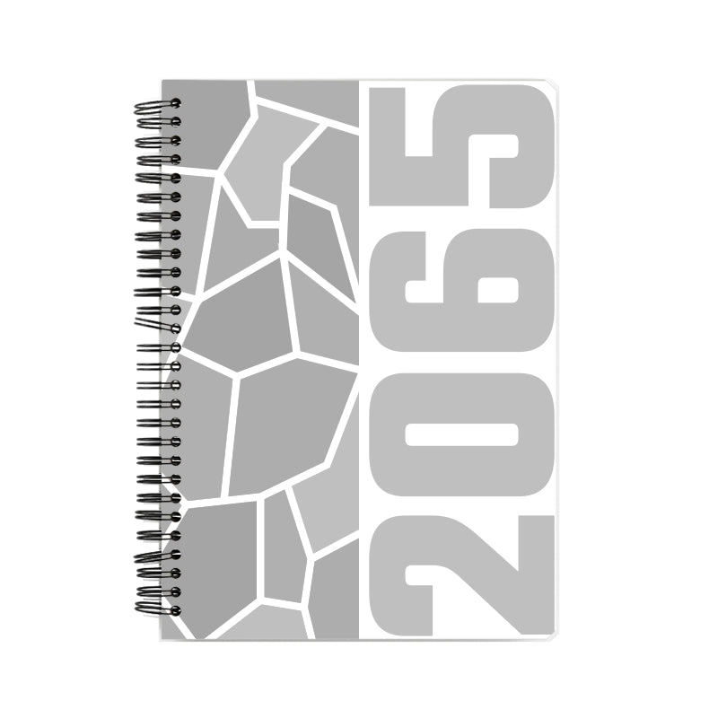 2065 Year Notebook (White, A5 Size, 100 Pages, Ruled)