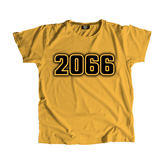 2066 Year Men Unisex T-Shirt (Golden Yellow)