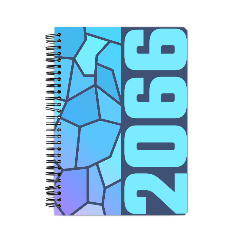 2066 Year Notebook (Navy Blue, A5 Size, 100 Pages, Ruled)