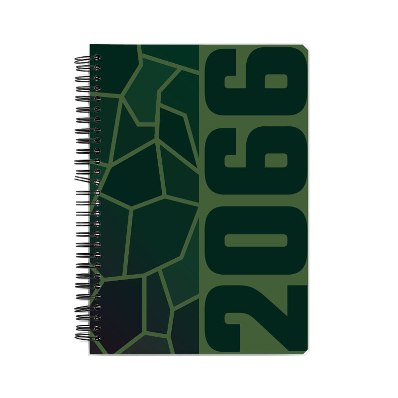 2066 Year Notebook (Olive Green, A5 Size, 100 Pages, Ruled)