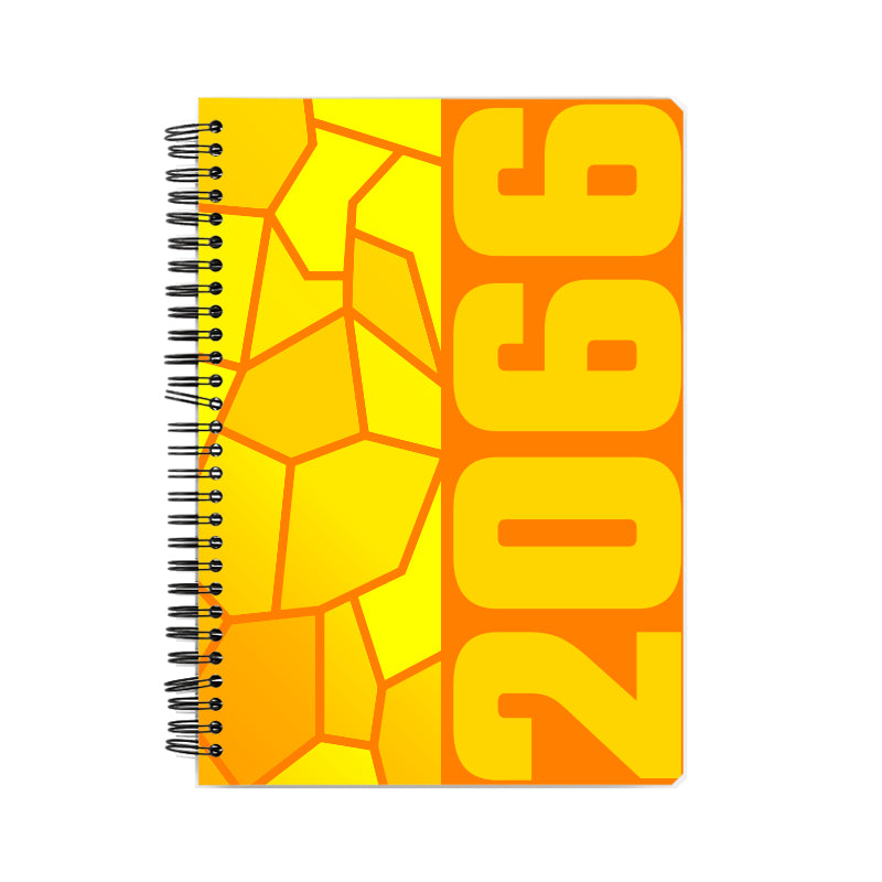 2066 Year Notebook (Orange, A5 Size, 100 Pages, Ruled)