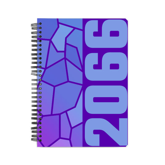 2066 Year Notebook (Purple, A5 Size, 100 Pages, Ruled)