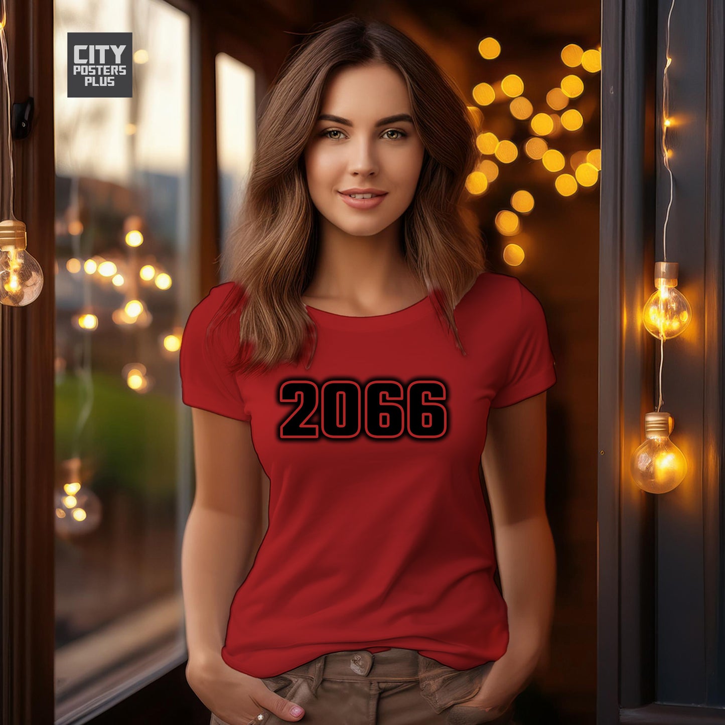 2066 Year Women T-Shirt (Red)