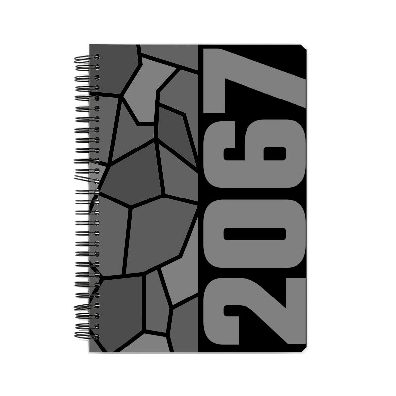 2067 Year Notebook (Black, A5 Size, 100 Pages, Ruled)