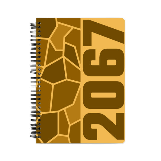 2067 Year Notebook (Golden Yellow, A5 Size, 100 Pages, Ruled)