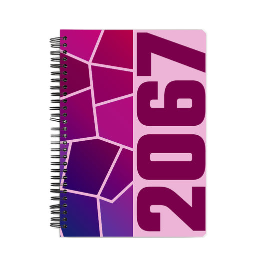 2067 Year Notebook (Light Pink, A5 Size, 100 Pages, Ruled)