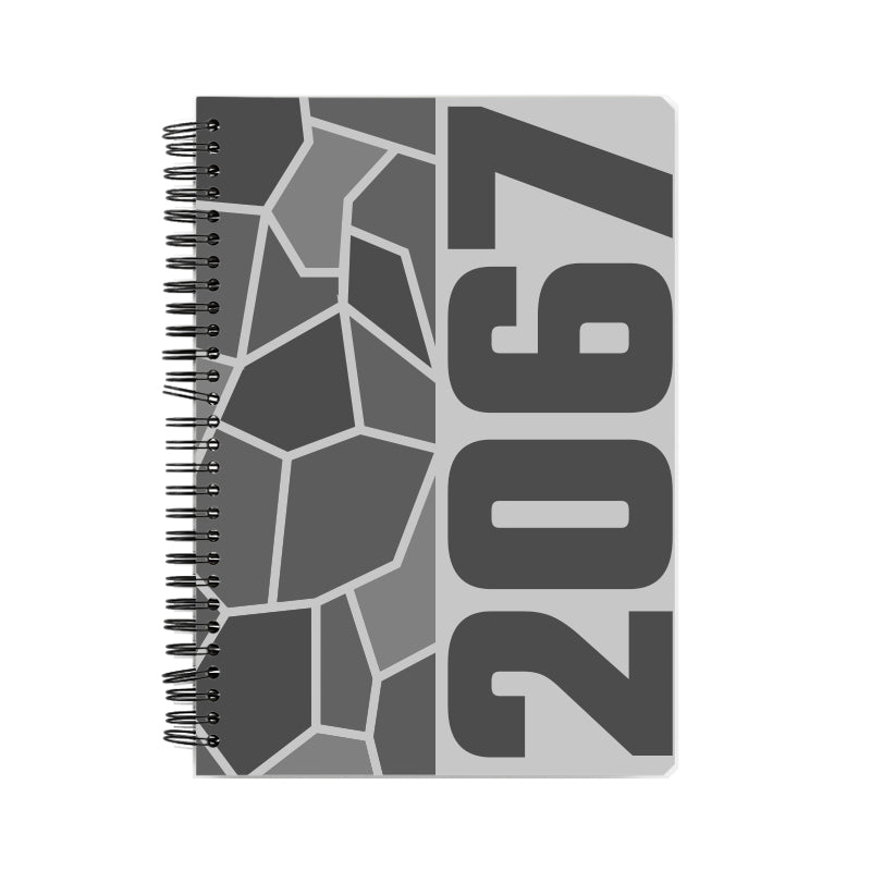 2067 Year Notebook (Melange Grey, A5 Size, 100 Pages, Ruled)