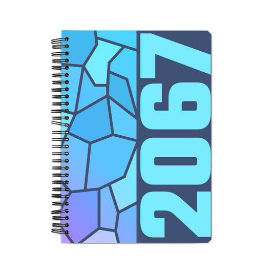 2067 Year Notebook (Navy Blue, A5 Size, 100 Pages, Ruled)