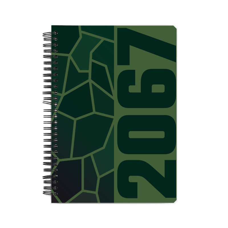 2067 Year Notebook (Olive Green, A5 Size, 100 Pages, Ruled)